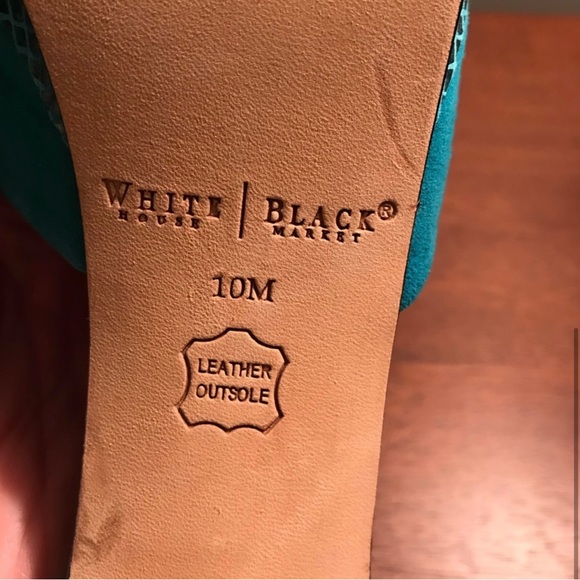 Teal Peep Toe Platforms - Picture 3 of 9